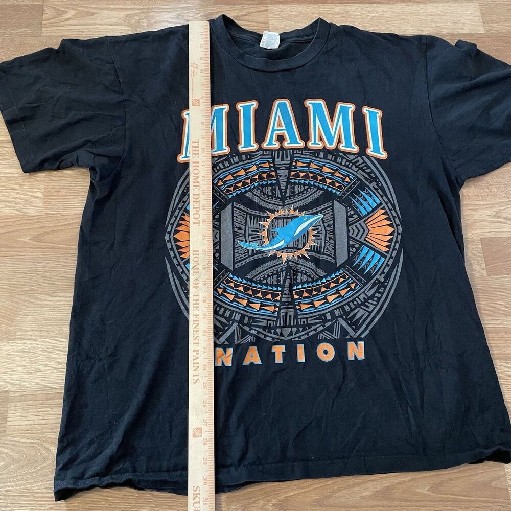 Vintage Shaka Wear Miami Dolphins Black Graphic T-Shirt Size 2XL rare - Picture 4 of 9